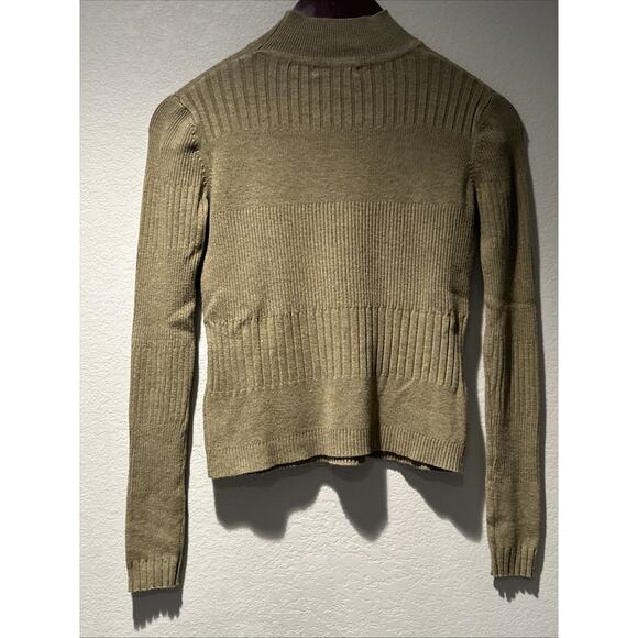 Cotton On Knit Sweater Women's Size Small Green Long Sleeve Mock Neck - Picture 8 of 8